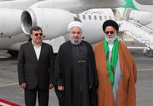 روحانی وارد بندر لنگه شد - 0