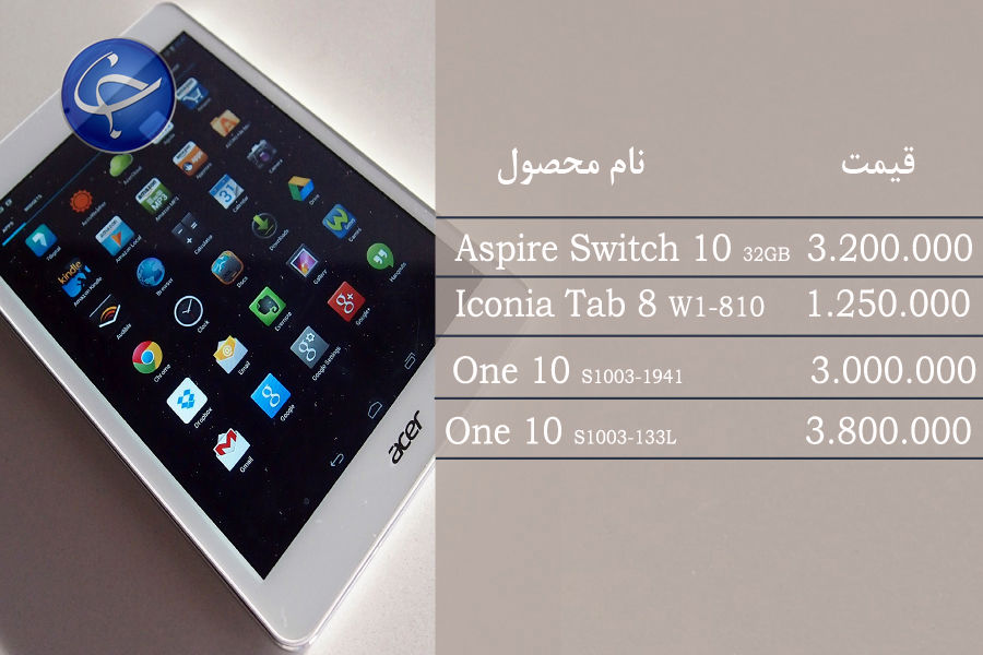 آخرین قیمت انواع تبلت در بازار +جدول - 19