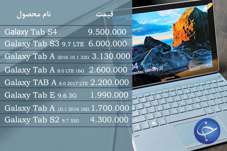 آخرین قیمت انواع تبلت در بازار +جدول - 10