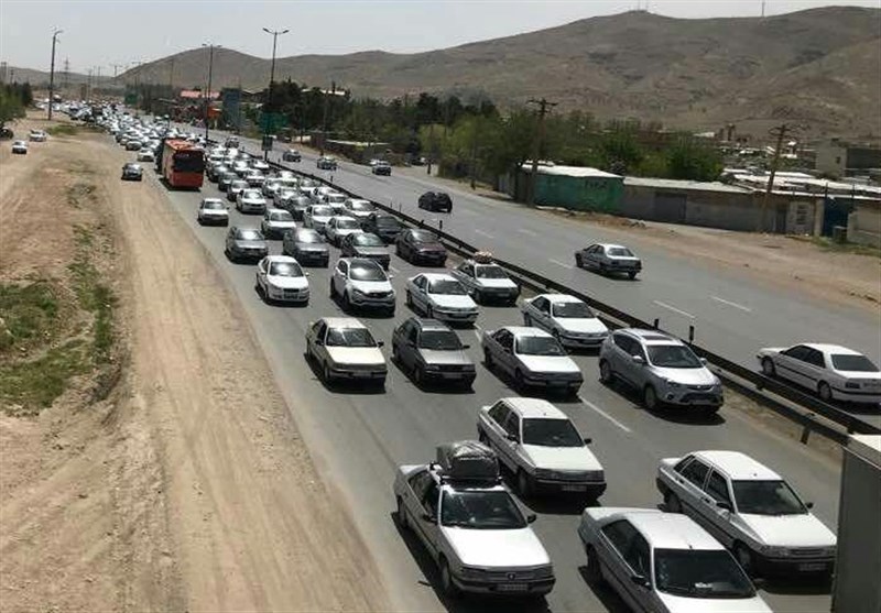 ترافیک نیمه سنگین در ورودی شهر تهران - 0