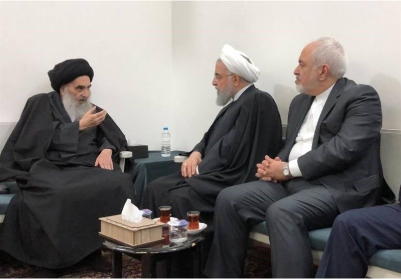 تزریق سرمایه سیاسی به روحانی در میانهی مواجهه کنونی با بحران در ایران / ظریف رابطهی نزدیکی با آیت الله سیستانی دارد؛ او یکبار به وزیر خارجه ایران گفته بود: کتاب «آقای سفیر» شما را خواندهام؛ شما شایسته مقام وزارت خارجهاید - 0