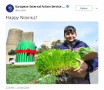 موگرینی نوروز را تبریک گفت +عکس