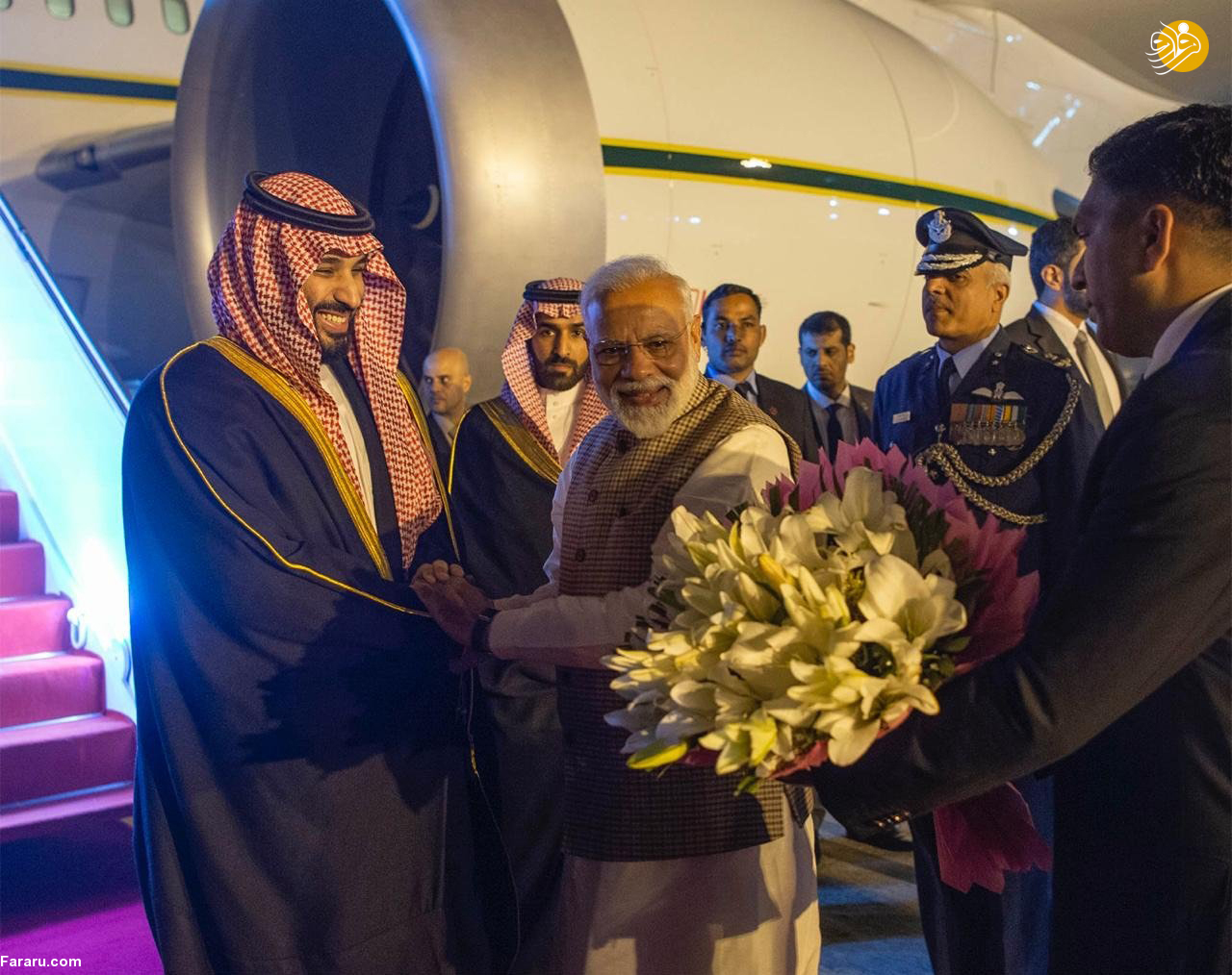 (تصاویر) استقبال خلاف عرف نخستوزیر هند از بنسلمان - 11
