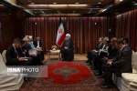 دیدار کریستین لاگارد، مدیر اجرایی صندوق بینالمللی پول با حسن روحانی