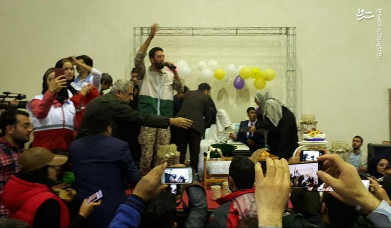 عکس/ ازدواج یک زوج آق قلایی در محل اسکان موقت - 1